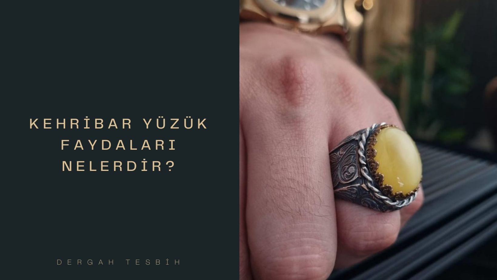 kehribar yüzük